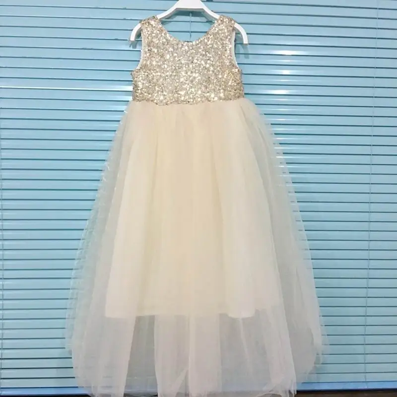 Wholesale Girls sequins tutu dresses Baby Big Bow shining wedding and evening New Year Dress Children Clothing E17129 | Детская одежда