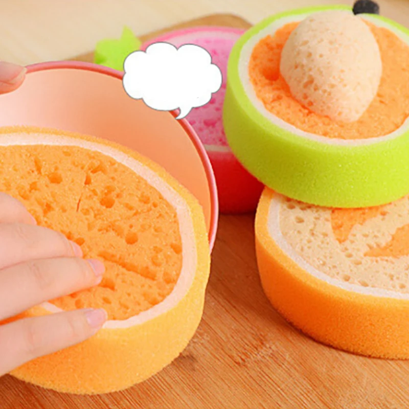 Губка посуда для фруктов прочная чистая ткань хлопок моющая губка волшебный