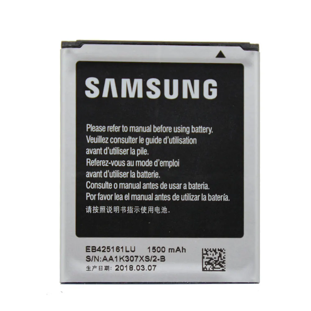 Оригинальный аккумулятор EB425161LU для Samsung Galaxy S Duos S7562 S7566 S7568 i8160 S7582 S7560 S7580 i739 T59 J1 Mini
