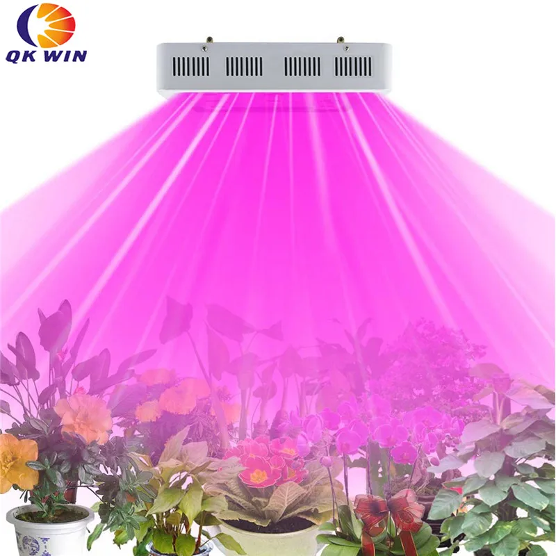 

Hot Qkwin 600W Led grow light 60x10W high power double chip led UV & IR hydroponics lighting system full spectrum