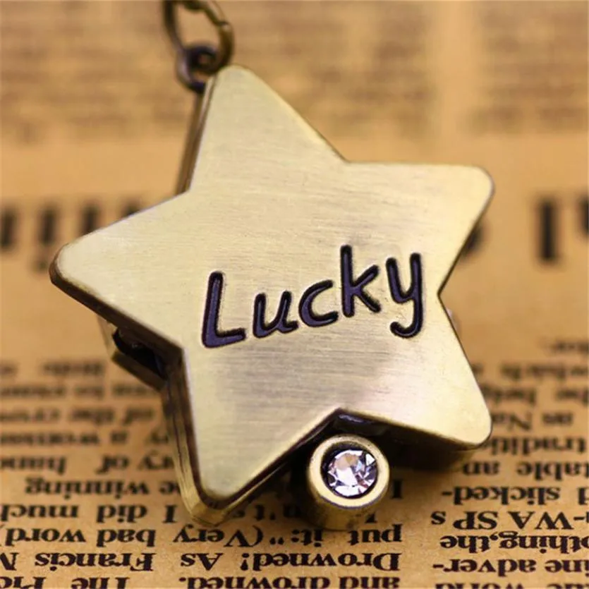 Moment # L05 2018 Fashion New Star Shape Love Bronze Necklace Chain Pocket Watch | Наручные часы