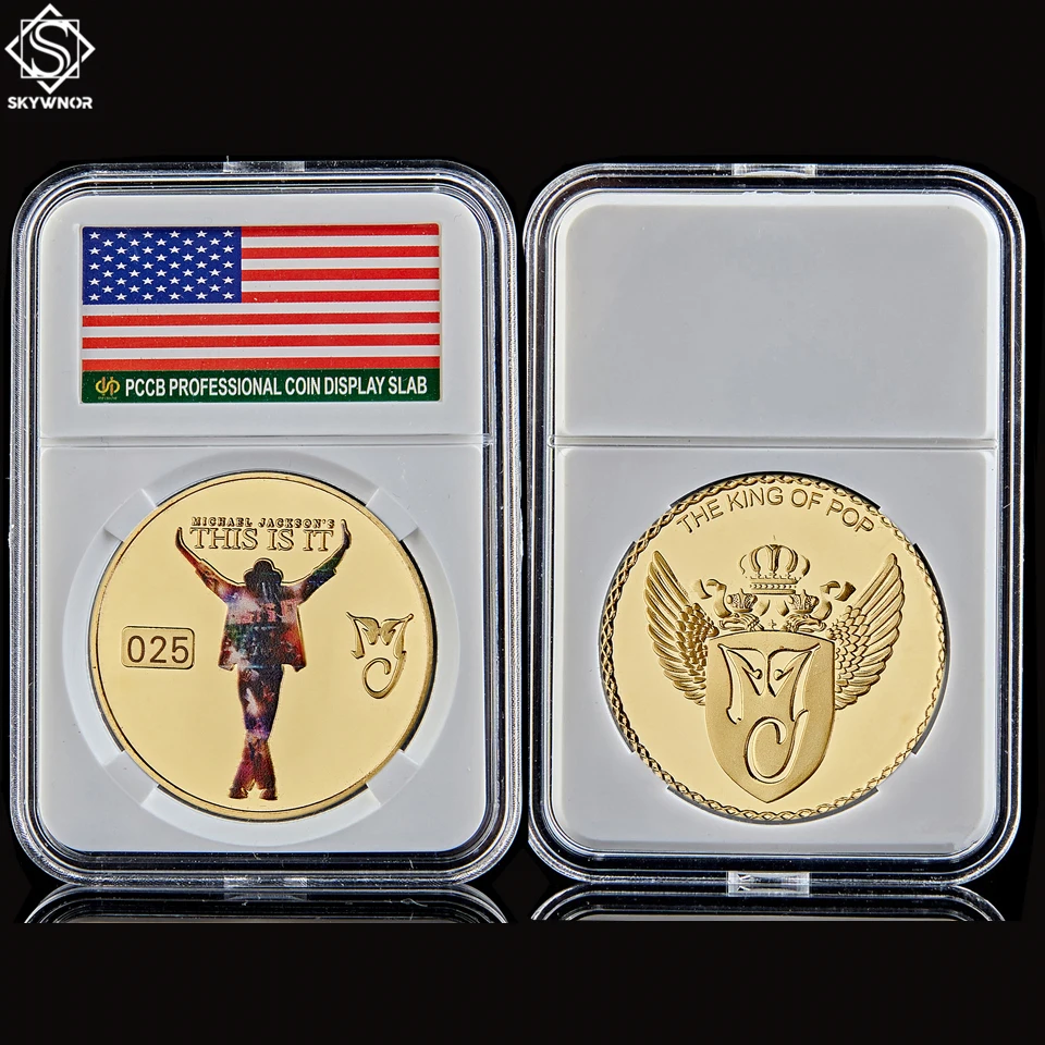 США супер звезда поп Майкл Джексон Золотой Сувенир коллекция монет известных