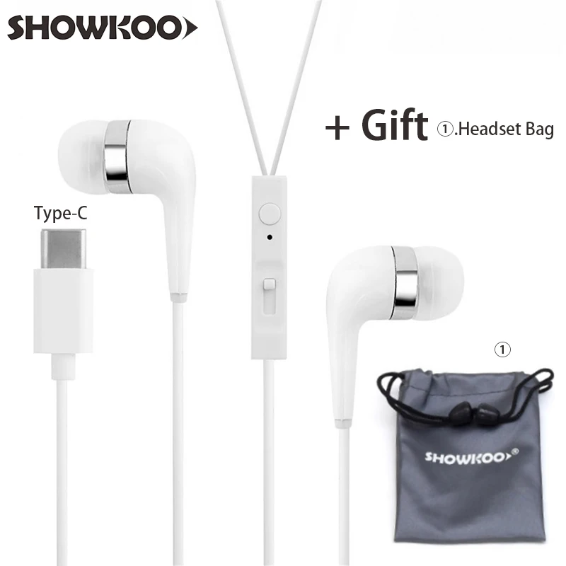 Тип-c Plug наушники высокого качества проводной управления наушников для huawei P20 Lite P9