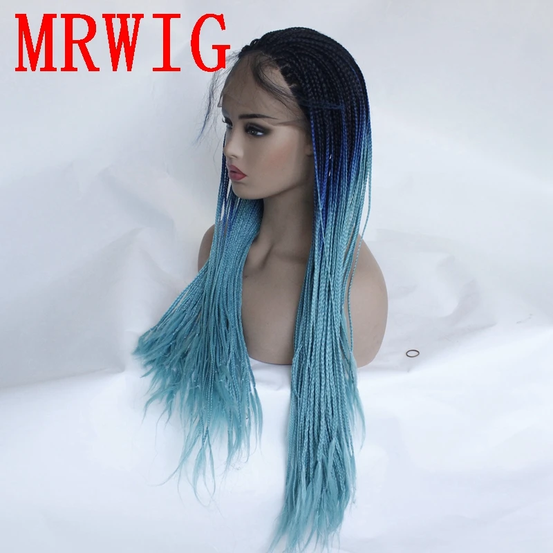 MRWIG 26in Actural Pic 1b #/темно синяя/синяя плетеная коробка плетеный синтетический