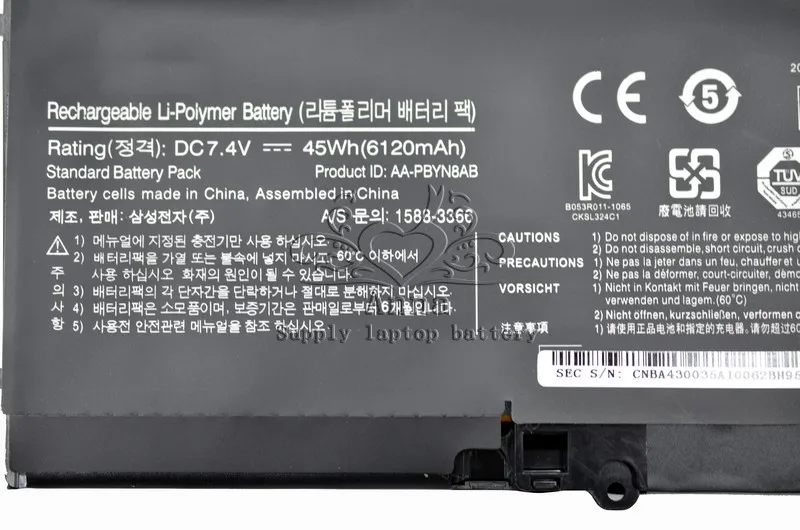 Новый оригинальный телефон JIGU аккумулятор для SAMSUNG 530U4C NP530U4B 535U4C S02 AA PBYN8AB 7 4 В 45