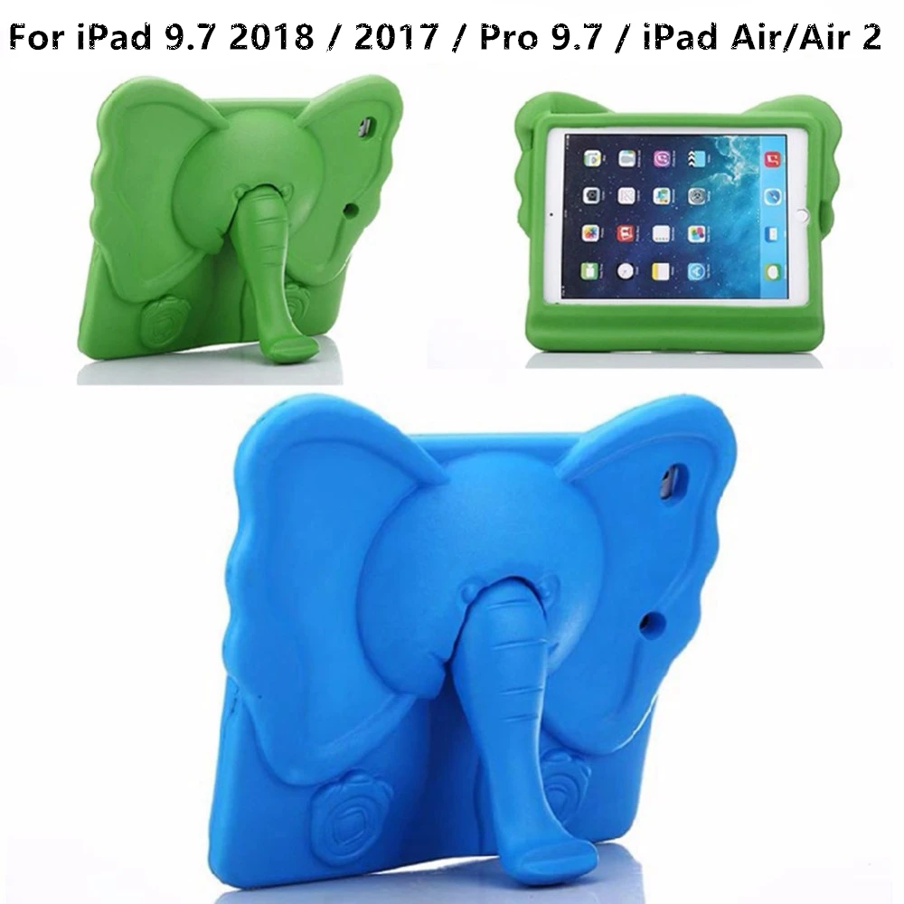 Для iPad 9 7 2018/2017/Pro 7/iPad Air/Air 2 детский чехол милый дизайн слона легкий ударопрочный EVA