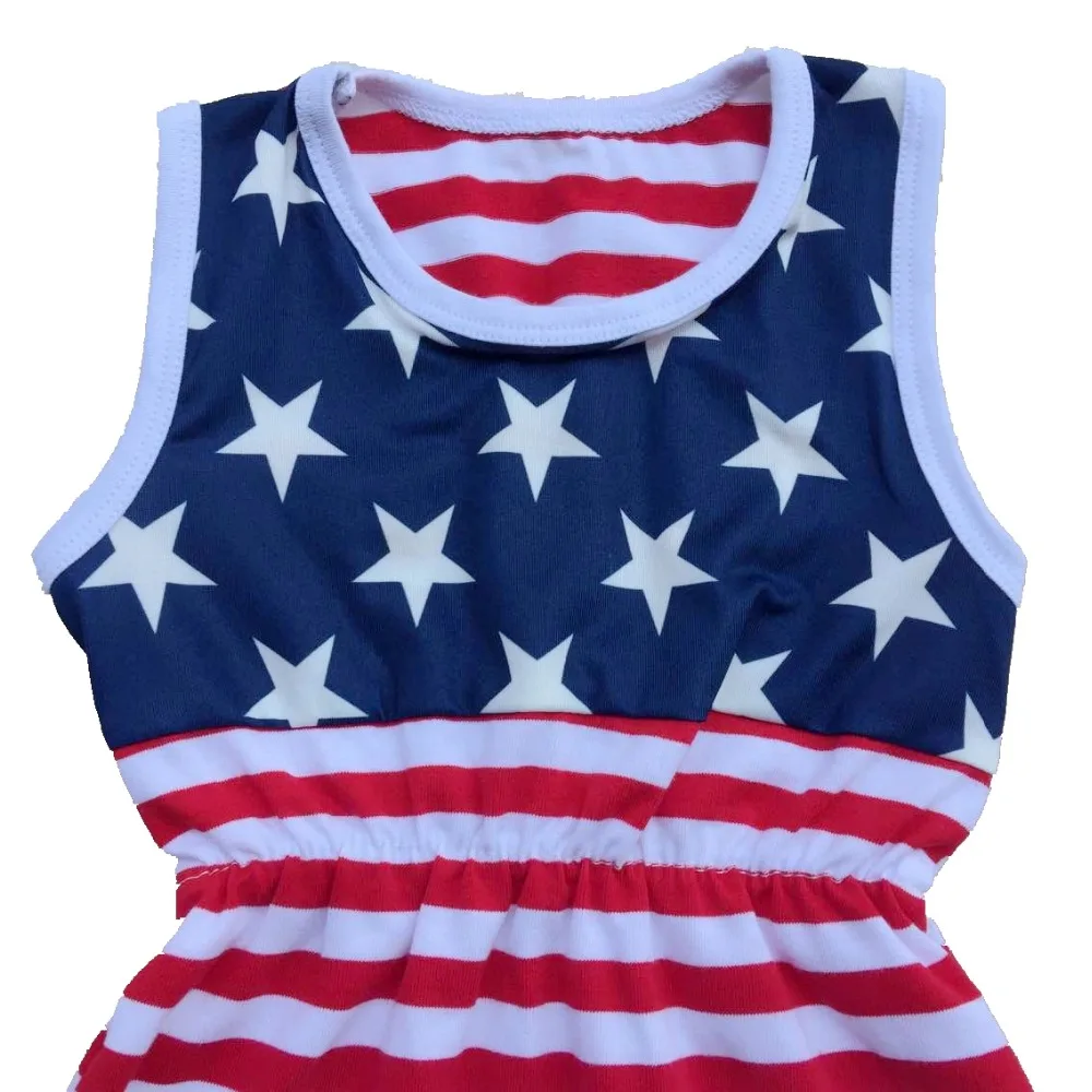 Наряды для маленьких девочек 4 июля День Независимости Летний комбинезон