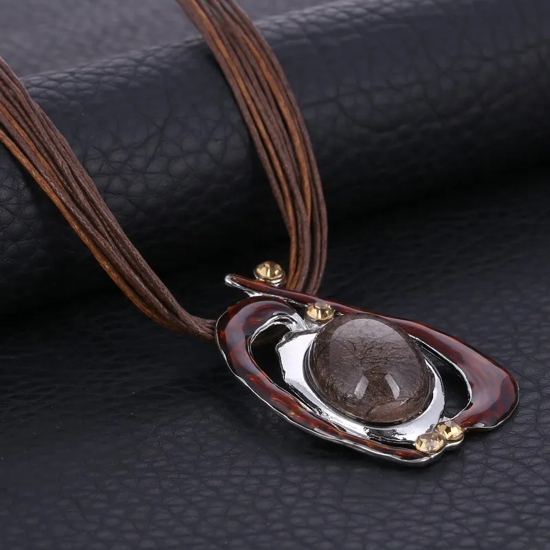 Винтажные Ювелирные украшения Boho эмаль ювелирное изделие массивное ожерелье