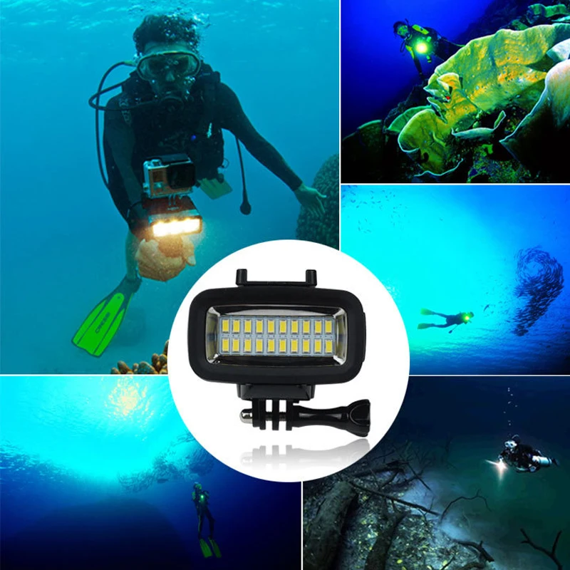 Дайвинг LED видео свет 40 м подводный 1900mAH водонепроницаемый 700LM для GoPro Hero 6 5 4 SJCAM SJ4000