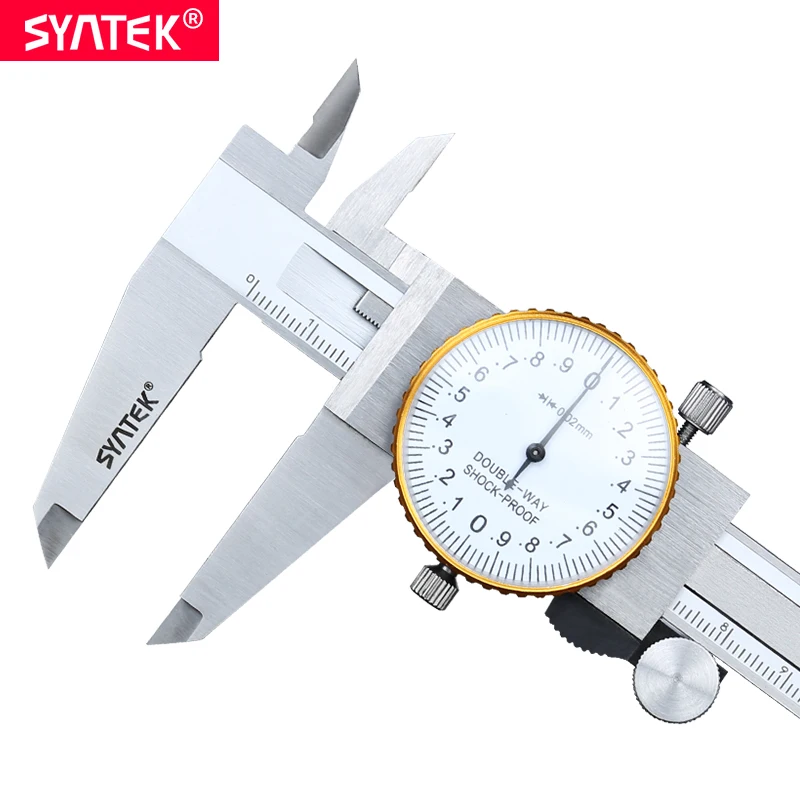 Syntek 0-200 микрометр измерительный прибор штангенциркуль с циферблатом