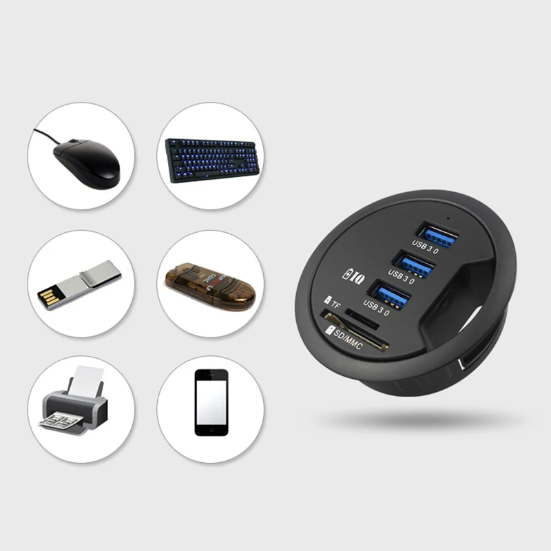 Новейший Esloth настольный компьютер Hol 69*60*24 мм USB 3,0+ USB DC концентратор расширения поддерживает Считывание данных перезаряжаемый TF SD MMC кардридер