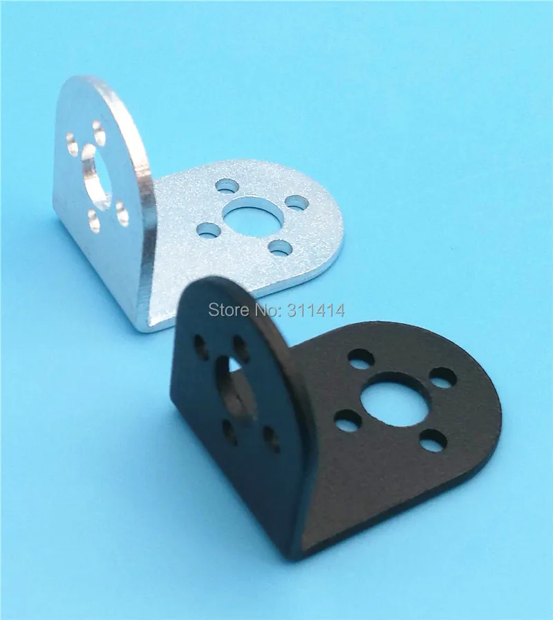 10pcs/lot Robot Servo L Brackets Type Mount Mechanical Smart Car Black Anodized Aluminum Wholesale Promotion Free Shipping | Игрушки и