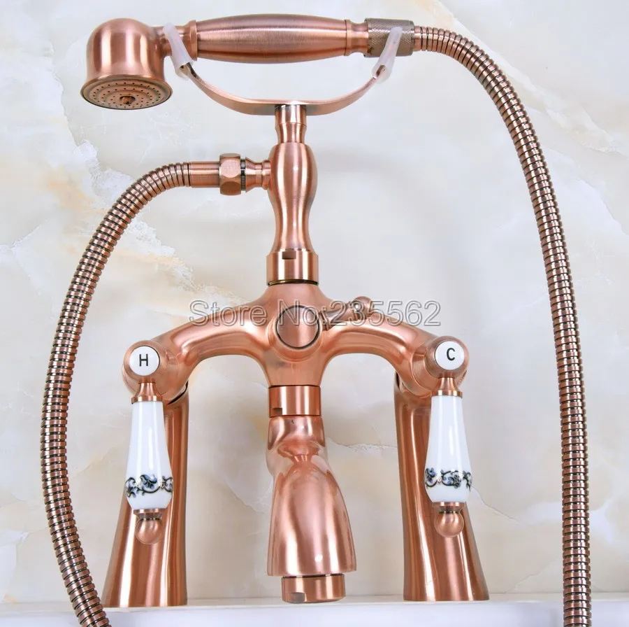 Античный кран для ванны из красной меди lna167|Смесители душа| |