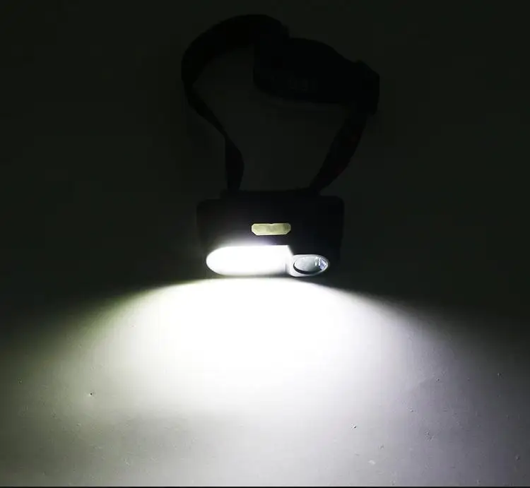 Открытый Кемпинг портативный мини XPE + COB светодиодный налобный фонарь USB зарядка