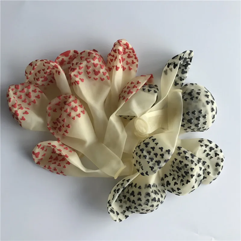 10 шт красный черный микки голова Минни латексные шары прозрачный шар День