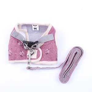 Мягкая шлейка-поводок для собак и кошек, 3 цвета, 3 размера