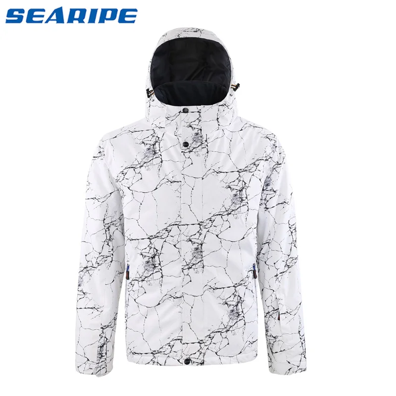 jacket 002 SEARIPE утолщенный теплый лыжный костюм мужской зимний ветрозащитный водонепроницаемый лыжный сноуборд куртка брюки костюм мужской размера плюс 3XL - Цвет: jacket 002