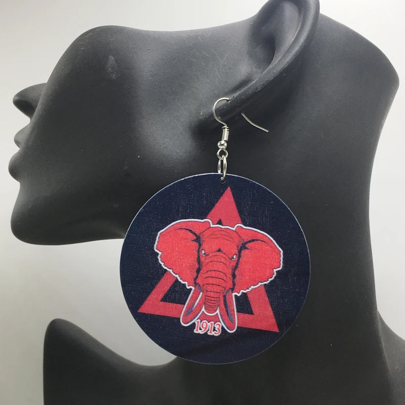 Бесплатная доставка! Деревянные серьги DST Elephant|Серьги-кольца| |