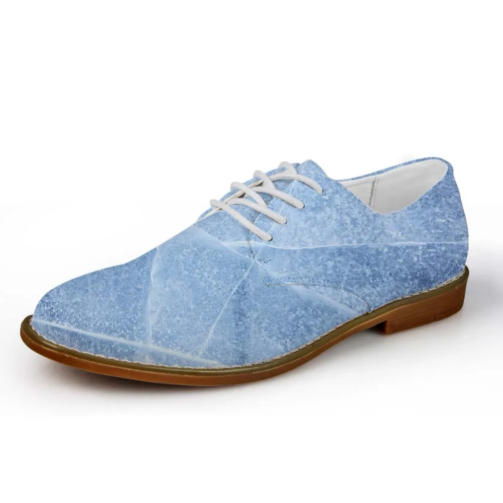 WHEREISART/женские модельные туфли в деловом стиле светло голубые мужские