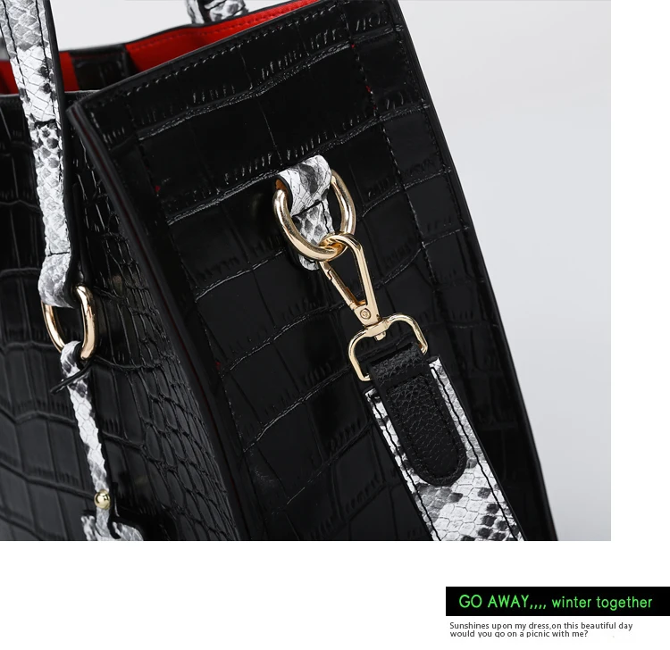 Fashion Women Handbags PU Leather Designer Shoulder Bags High Quality Crocodile Tote Messenger Bag Ladies Crossbody Hand Bags
