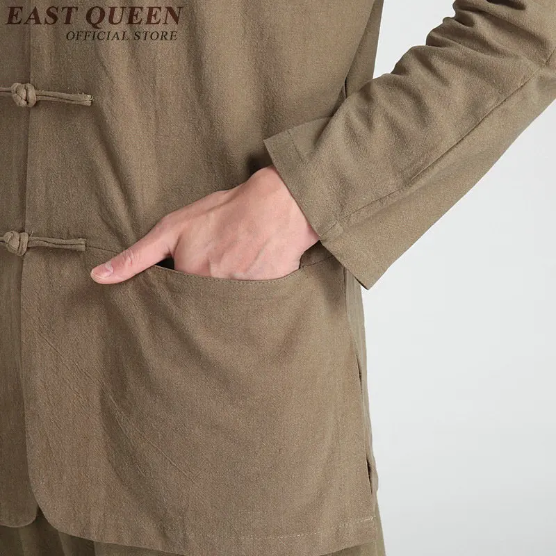 Традиционная китайская одежда для мужчин мужская рубашка с китайским воротником