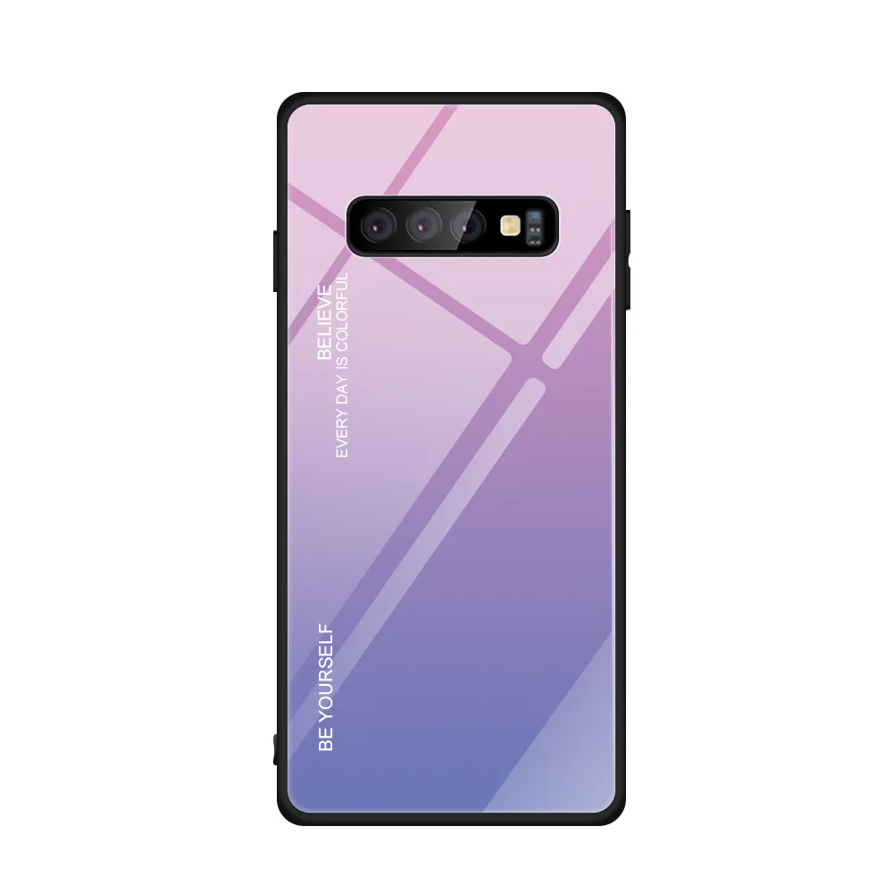 01 RAXFLY градиент закаленное Стекло чехол для samsung A50 A30 A40 A70 Note 8 9 чехол для телефона чехол s для samsung S8 S9 S10 плюс A7 A8 крышка - Цвет: 01