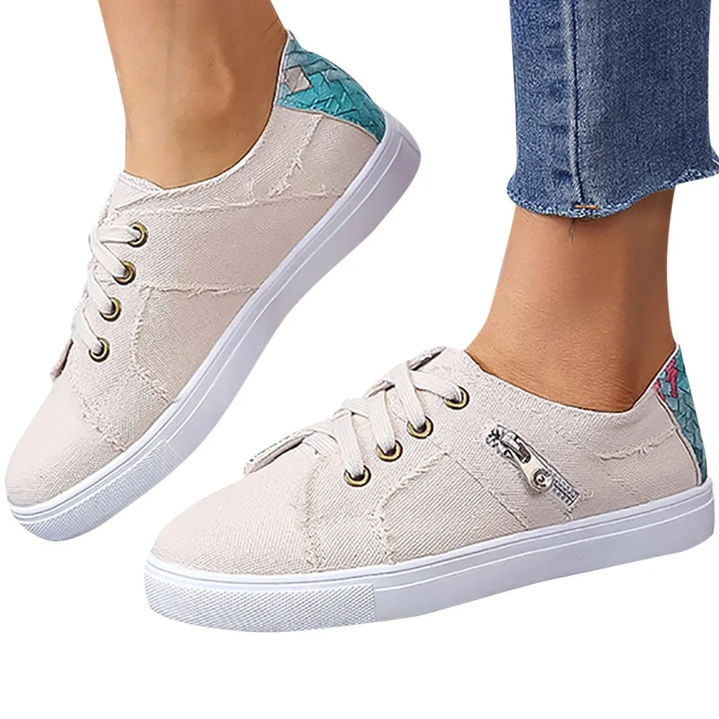 SAGACE/Новинка 2019 года женская парусиновая обувь Летняя Повседневная однотонная