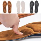 4D ортопедическая стелька из замши с эффектом памяти, ортопедические стельки для обуви, ортопедические стельки для обуви на плоской подошве