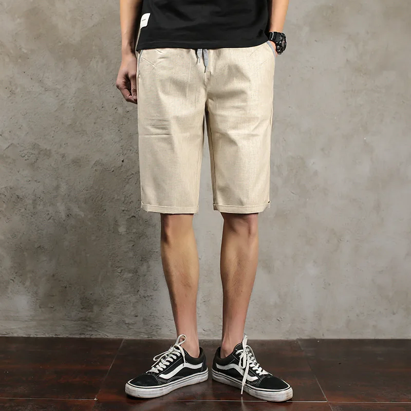Мужские шорты удобная ткань новинка 2017 хит продаж летние свободные льняные