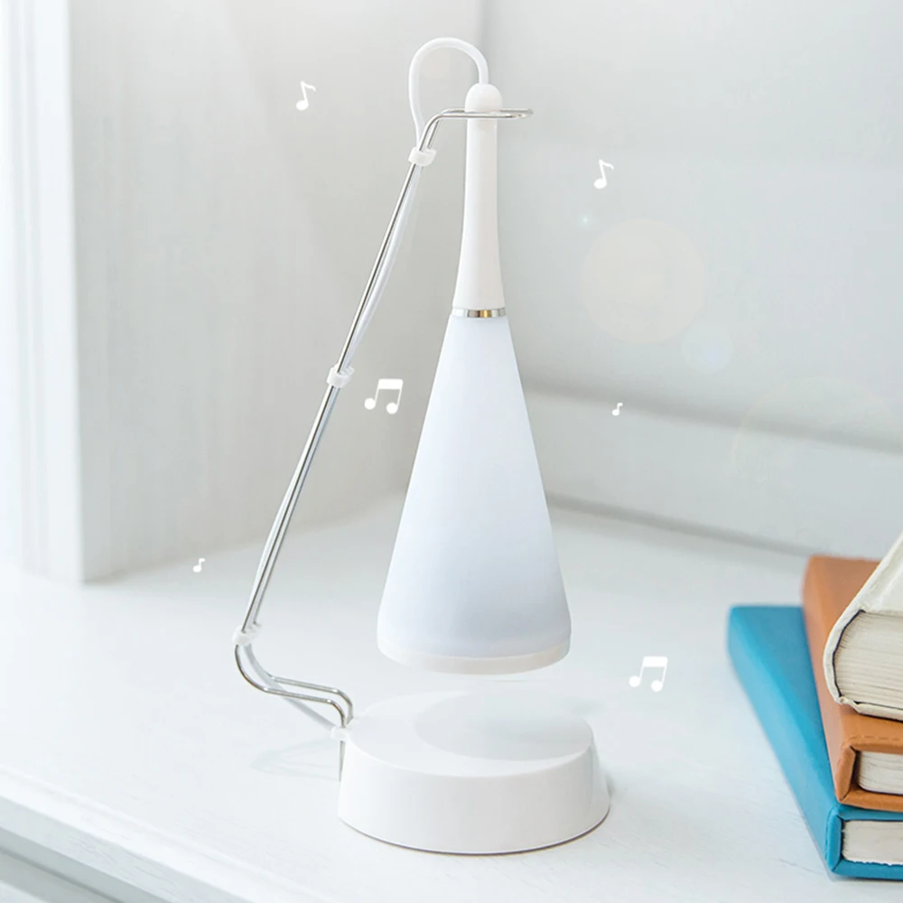 Bluetooth аудио светодиодный настольный светильник сенсорный переключатель перезаряжаемый с регулируемой яркостью беспроводной зарядный выход USB для чтения спальни светодиодный настольные лампы