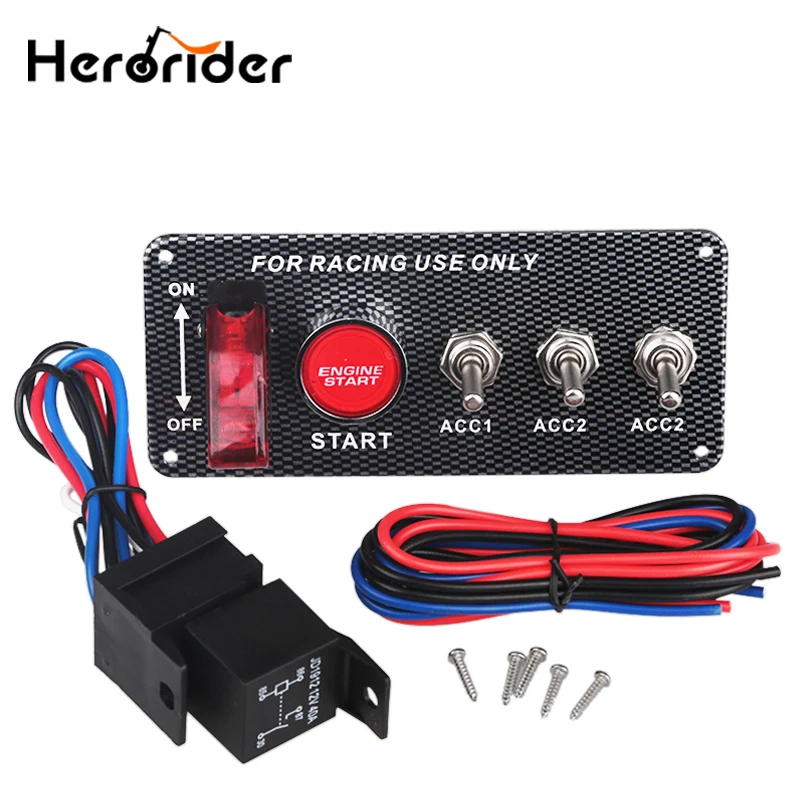 Автомобильный светодиодный тумблер для гонок 12 В автоматический выключатель