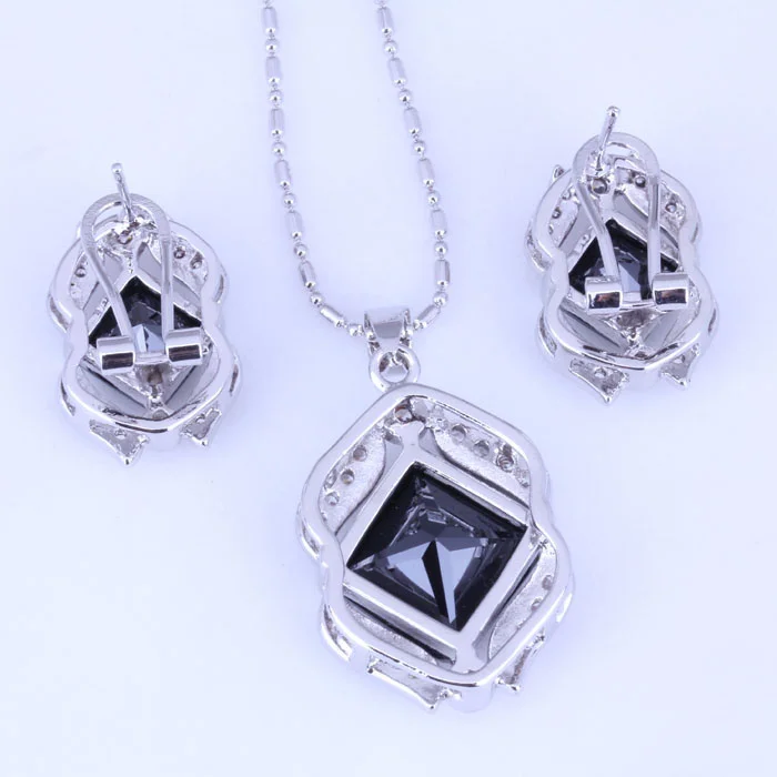 Ожерелье/кулон/серьги-гвоздики с фианитом | Украшения и аксессуары