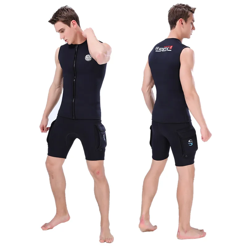 

SLINX 3mm Neoprene Tech Shorts Diving Vest Wetsuit Snorkeling Scuba Diving Equipment Surfing Trunks Pocket Pants