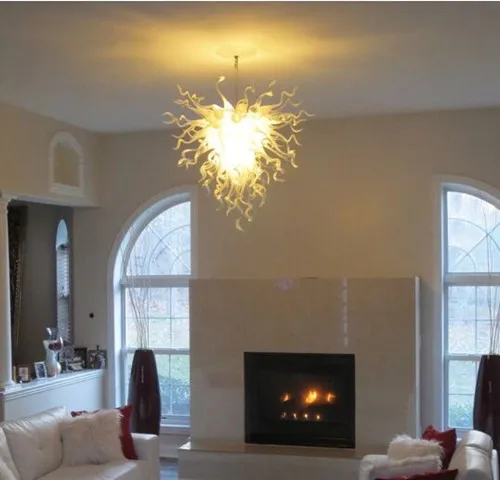 

Modern LED Chandelier Centerpiece for Home Wedding Decor Romantic Style Hand Blown Glass Crystal Chandelier