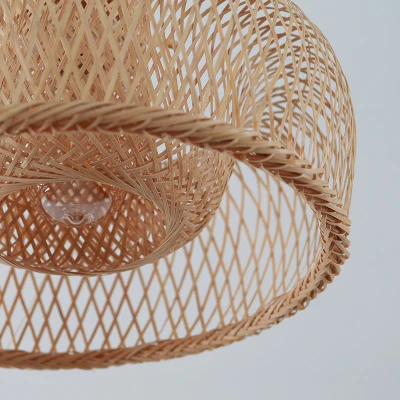 Бамбуковая плетеная шляпа из ротанга Miss Hat Shade подвесной светильник японский Азиатский деревенский винтажный висячая Потолочная люстра Plafon Lustre Avize