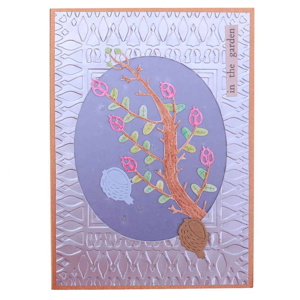 3 шт./компл. дерева птицы диалоговый ящик металлические штампы трафарет для