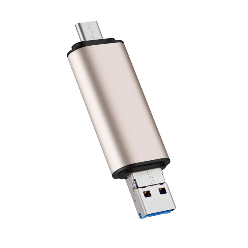 Оптовая продажа 5-в-1 откидная крышка OTG Micro USB 3 1 Type-C устройство для чтения карт SD TF