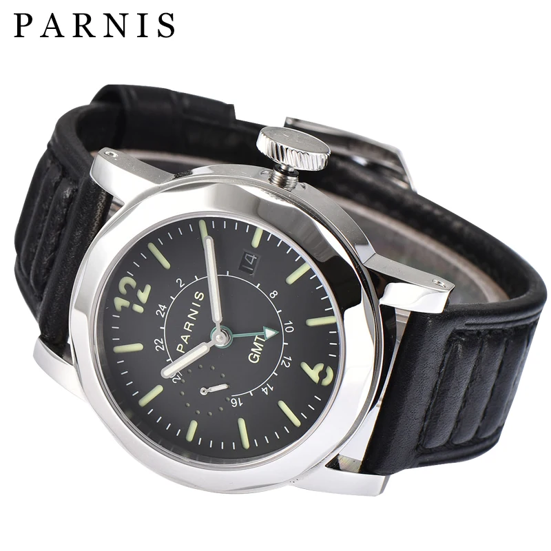 Часы наручные Parnis Мужские автоматические водонепроницаемые светящиеся