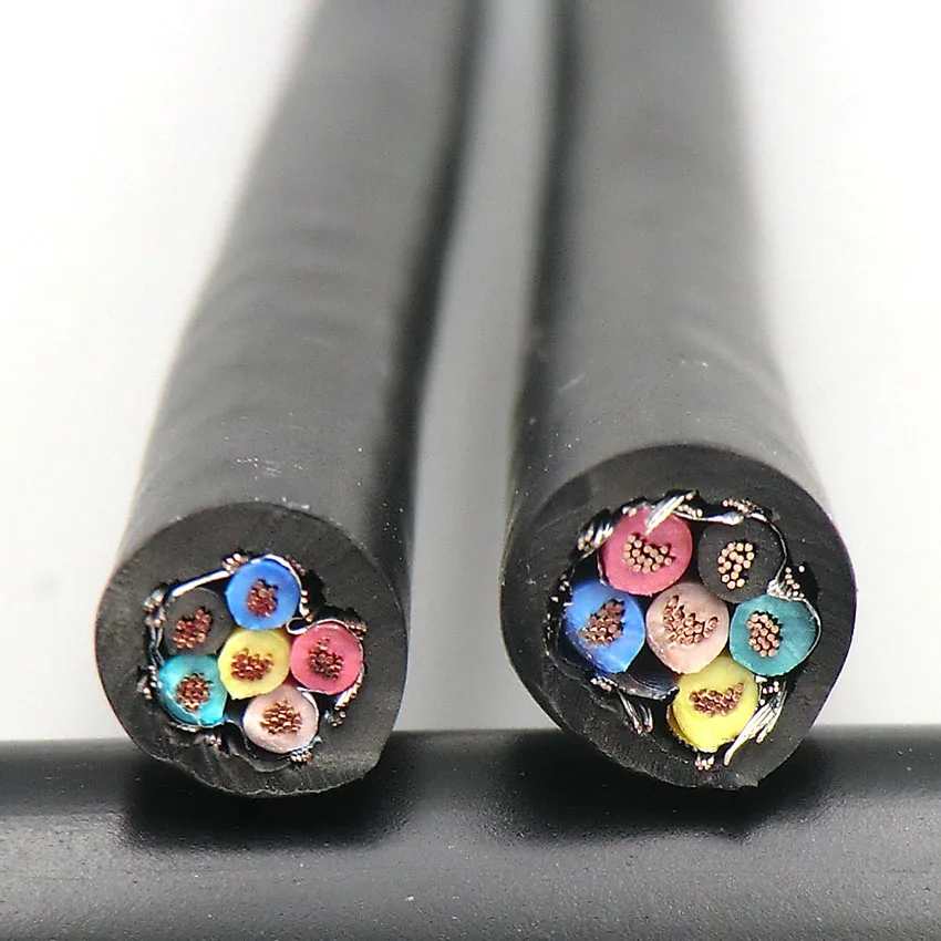 Экранированный кабель в оболочке 6, 8 ядер 0.2mm м² с чистой бескислородной медной Гибкий двойной щит сигнала управления провода RVVP