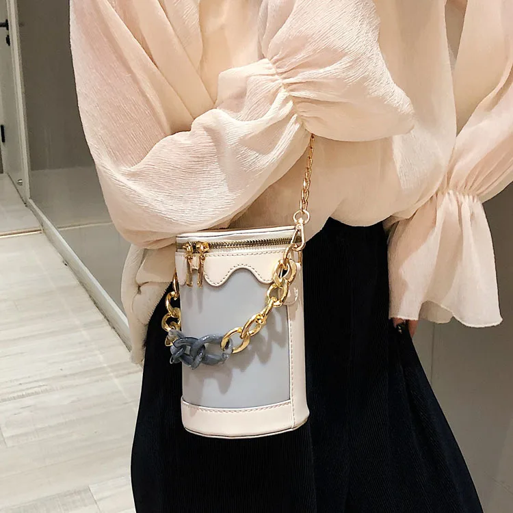 Маленькая женская сумка новинка 2019 корейская мода чувство природы дикая цепь