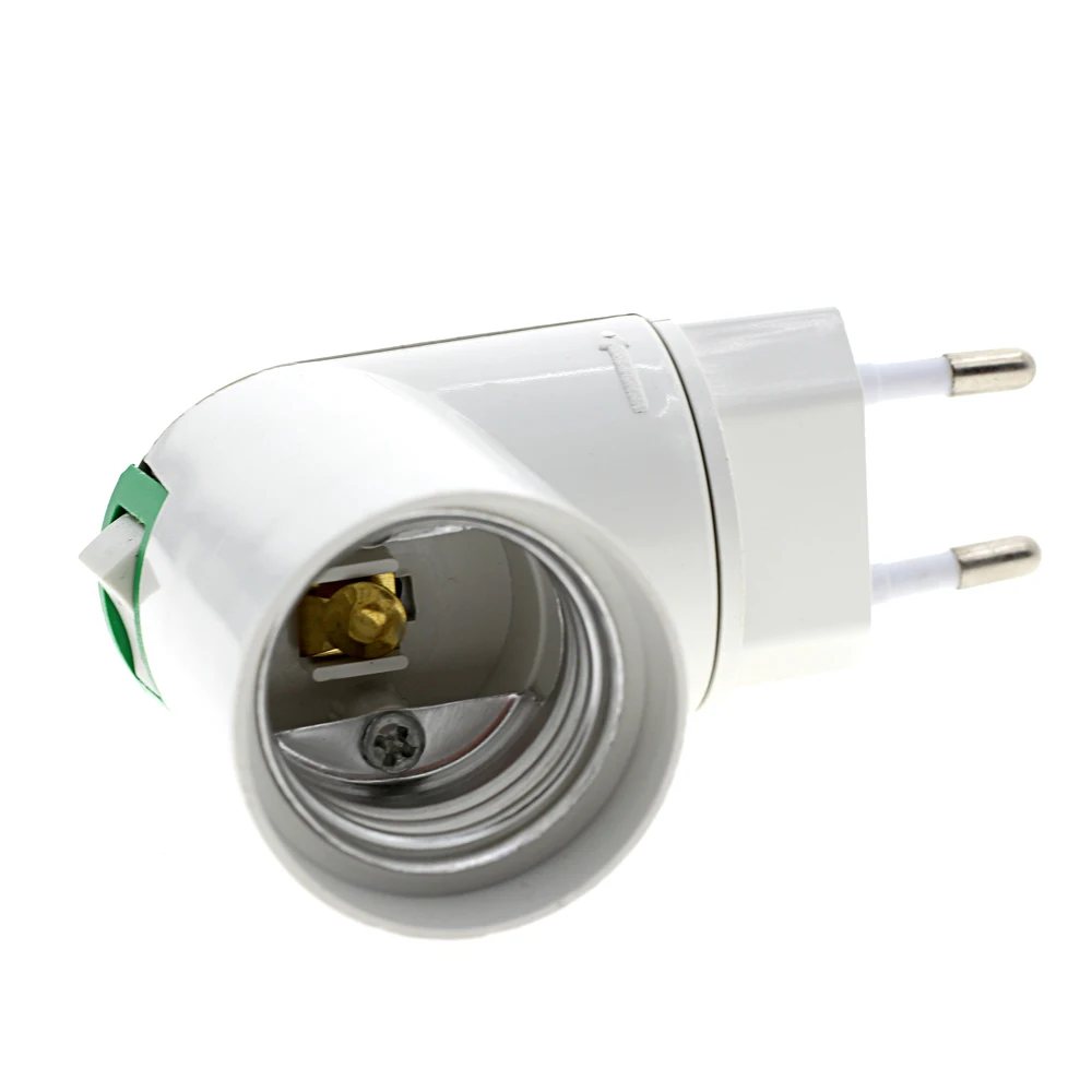E27 EU Plug лампа база Light180 градусов Поворот лампы адаптер конвертер держатель лампы с переключатель вкл./выкл