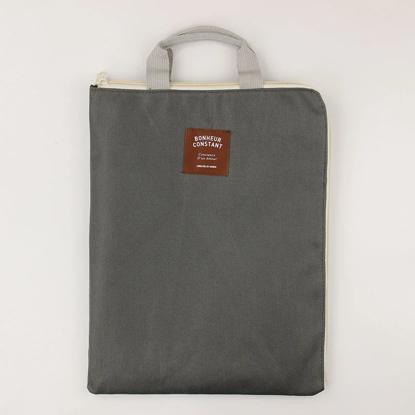 Dark gray 1 шт. A4 ткань Оксфорд папка сумка органайзер для офисных принадлежностей сумка органайзер для документов - Цвет: Dark gray