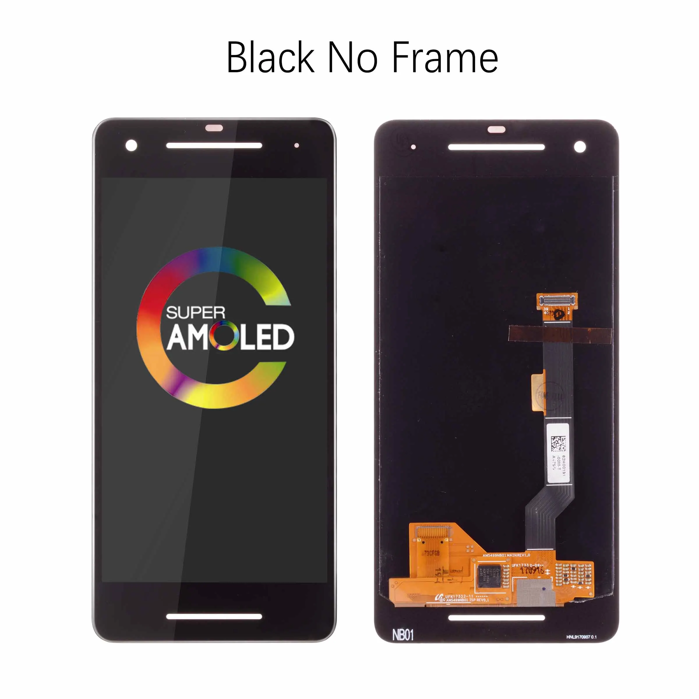 Black ЖК-дисплей для htc Google Pixel 2, ЖК-дисплей для Google Pixel 2, ЖК-дисплей, сенсорный экран Pixel2, запасные части - Цвет: Black