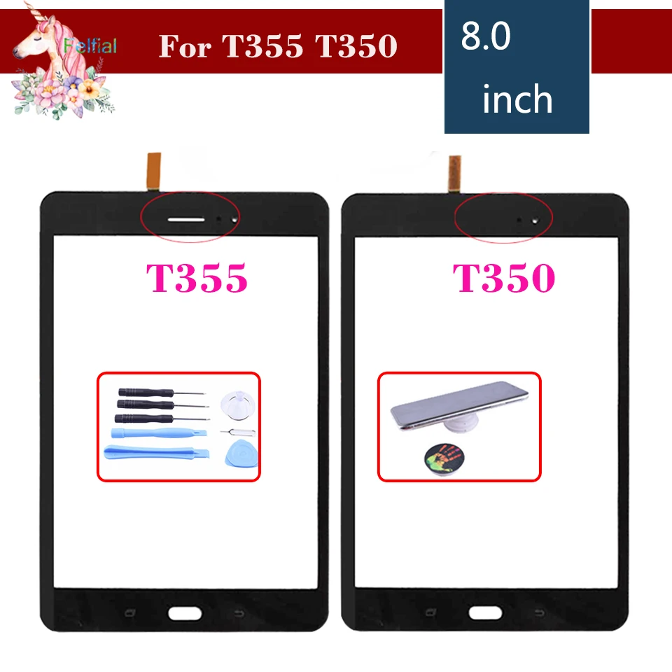 Оригинал 8 0 ''для Samsung Galaxy Tab A T355 T350 SM сенсорный экран дигитайзер Сенсорная
