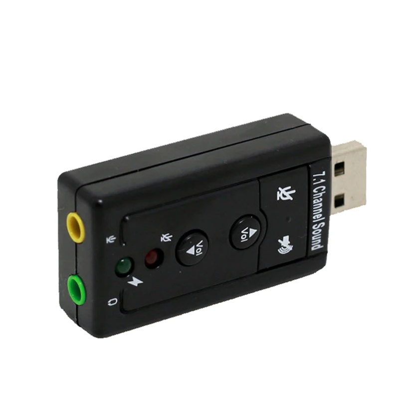 Внешняя звуковая карта USB 7 1 канал 3D аудио адаптер с 3 5 мм наушниками для Mac Win Compter
