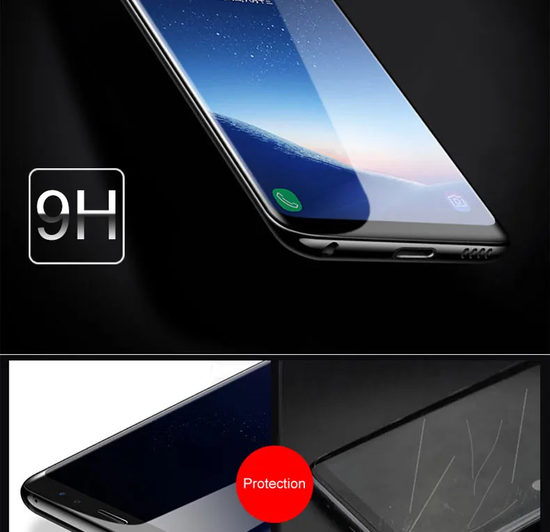10D изогнутое закаленное стекло для samsung Galaxy S9 S8 S7 Edge Note 8 9 S10e S10 Plus Защитная пленка для экрана