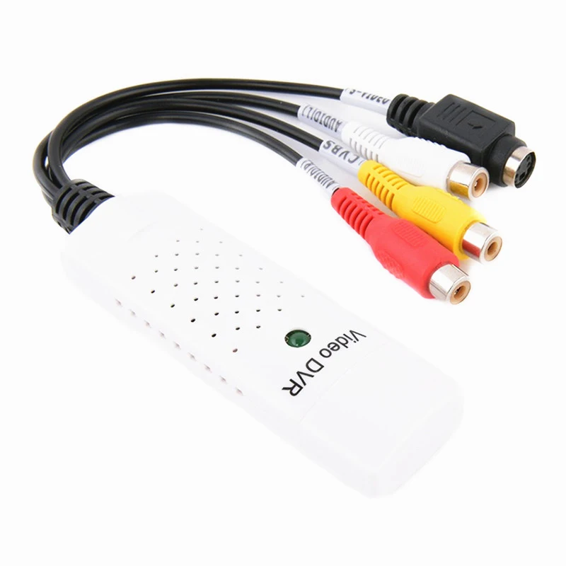 USB Карта видеозахвата 4 канальный преобразователь адаптер для ПК ТВ видео DVD DVR