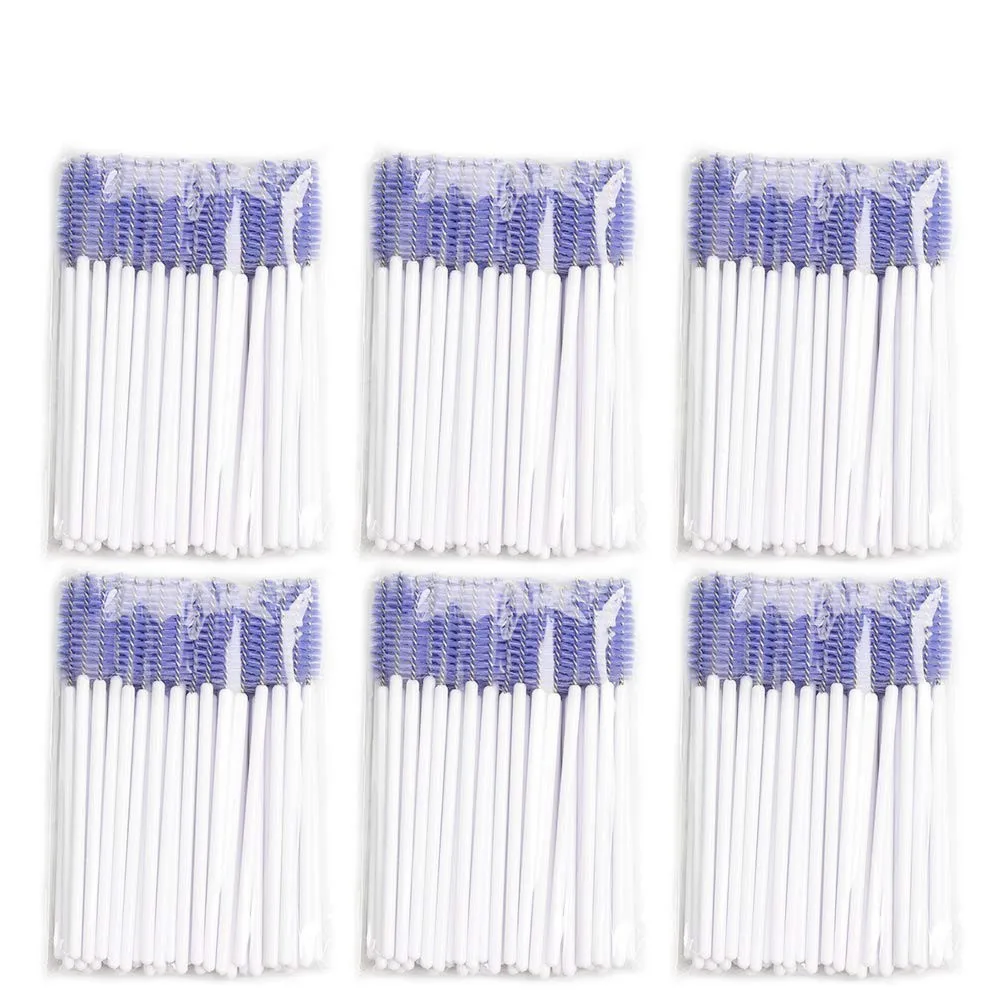 

Professional 1000 Pack Disposable Eye Lash Brushes Applicator for Eyelash Extensions Makeup Tool Bulk with White Handle Hot Sale