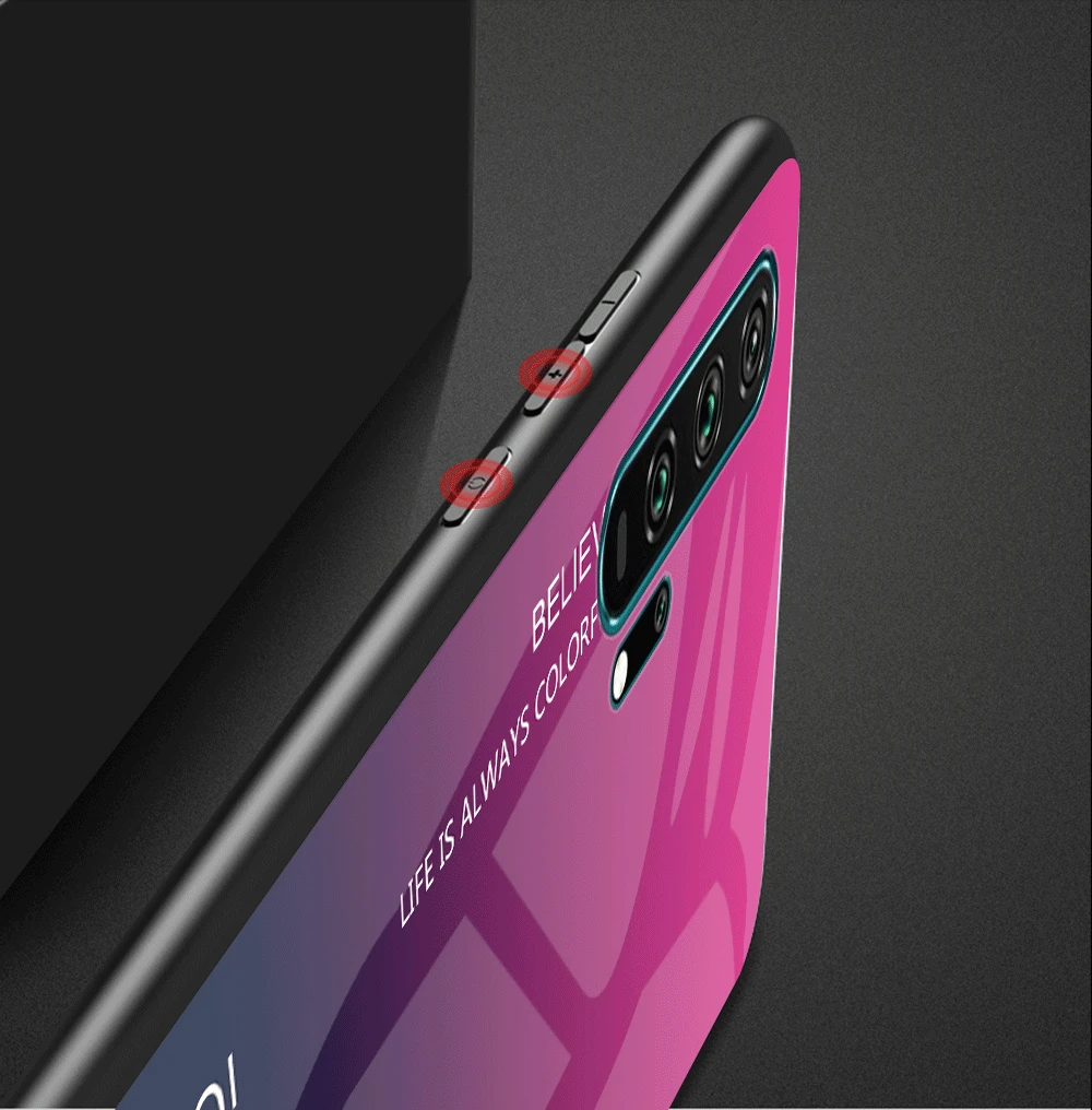 Чехол Honor 20Pro для huawei Honor 20 Pro, градиентный чехол из закаленного стекла, противоударный чехол для huawei Honor 20 s, русская версия, Shel