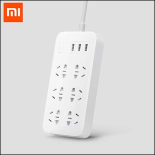 xiaomi Мощность полосы быстрой зарядки с 3 портами(стандарт пролонгации гнезда штепсельной вилки с Стандарт розетки Мощность полосы 10A 250V 2500W